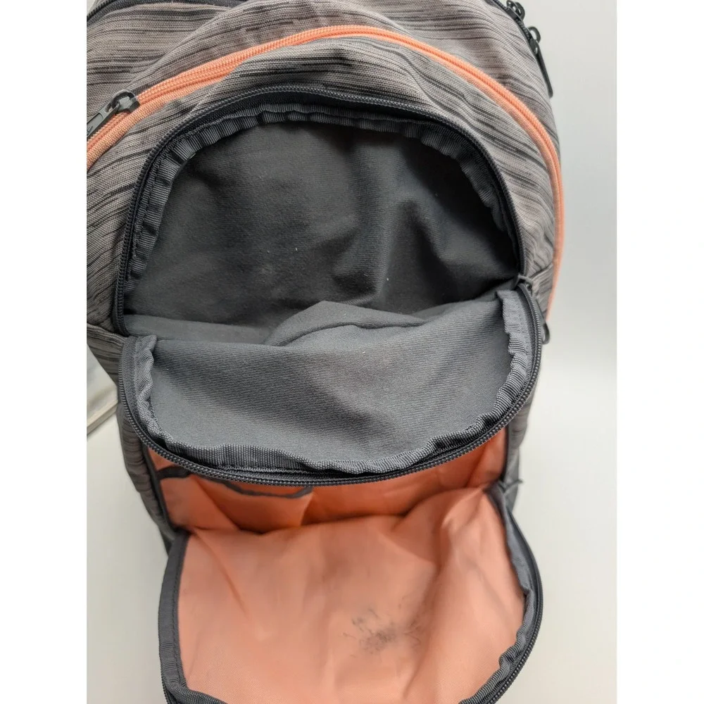 Adidas LoadSpring Backpack Gray Space Dye Coral Blue School Travel Bag